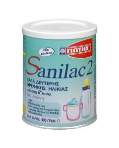 Γιώτης Sanilac 2 Γάλα 2ης Bρεφικής Hλικίας από 6 μέχρι 12 Mηνών, 400gr