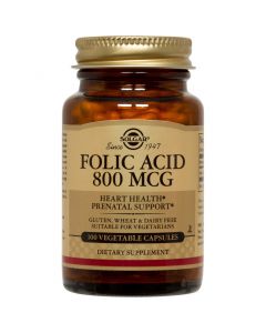 Solgar Folacin (Folic Acid) 800ug, 100tabs
