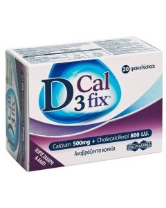 Uni-Pharma D3 Fix Cal, Calcium 500mg & Cholecalciferol 800iu X20 Φακελίσκοι