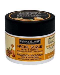 Donna Valente Honey & Almond Exfoliating Facial Scrub, 210gr