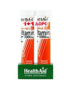 Health Aid Vitamin C 1000mg Πορτοκάλι, 2x20 eff.tabs