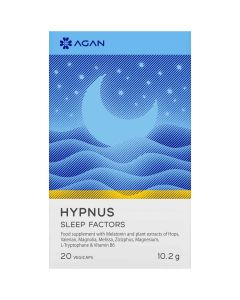 Agan Hypnus Sleep Factors Συμπλήρωμα Διατροφής με Μελατονίνη για την Βελτίωση της Ποιότητας Ύπνου, 20 vegicaps