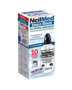 NeilMed Sinus Rinse Starter Kit Σύστημα Φυσικής Θεραπευτικής Ανακούφισης των Ρινικών Παθήσεων, 10 φάκελλοι