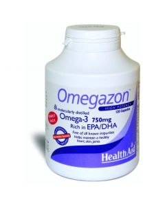 Health Aid Omegazon 750mg Ω3 Πολυακόρεστα Λιπαρά Οξέα (EPA & DHA), 120caps