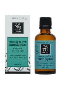 Apivita Natural Oil Massage Oil Eucalyptus, 50ml