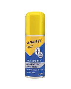 Apaisyl Poux Prevention Spray 12ωρη Δράση και Προστασία από τις Ψείρες, 90ml