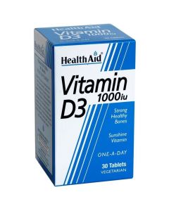 Health Aid Vitamin D3 1000i.u, 30 tabs