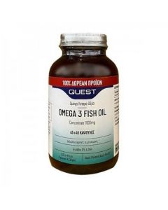Quest Omega 3 fish oil concentrate 1000mg, 45tabs & ΔΩΡΟ, 45tabs
