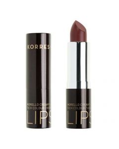 Korres Morello Creamy Lipstick No 23 Φυσικό Μωβ, Σταθερό-Λαμπερό Αποτέλεσμα, 3,5gr