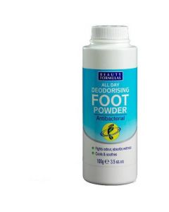 Beauty Formulas All Day Deodorising Foot Powder, 100gr