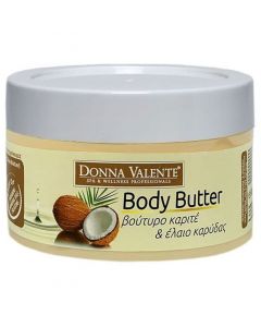Donna Valente Body Butter Βούτυρο Καριτέ & Έλαιο Καρύδας, 500ml
