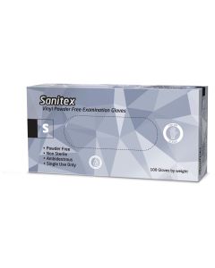 Sanitex Γάντια Εξεταστικά Βινυλίου Λευκά χωρίς Πούδρα Small, 100τμχ