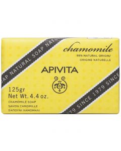 Apivita Natural Soap Chamomile, Σαπούνι με χαμομήλι για πρόσωπο και σώμα, 125gr