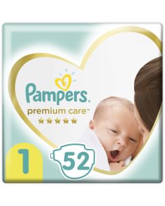 Pampers Premium Care Πάνες Value Pack No1 (2-5kg), 52τμχ