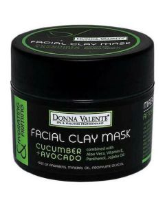 Donna Valente Cucumber & Avocado Facial Clay Mask, 210ml