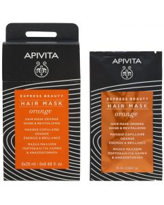 Apivita Express Beauty Hair Mask Orange Shine & Revitalizing, 20ml