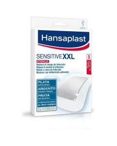 Hansaplast Antibacterial XXL Sensitive Sterile 8x10cm, 5τμχ