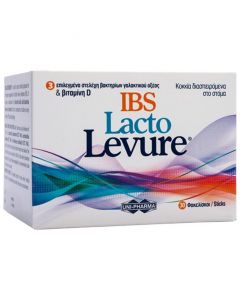 Uni-Pharma Lacto Levure IBS Συμπλήρωμα Προβιοτικών για Άτομα με Σύνδρομο Ευερέθιστου Εντέρου, 30 Φακελίσκοι