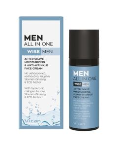 Vican Men All In One After Shave & All Day Face Cream, 50ml