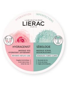 Lierac Hydragenist SOS Moisturizing Oxygenating Mask, 6ml & Sebologie Deep Cleansing Scrub Mask, 6ml