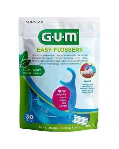 Gum Easy-Flossers 890 Οδοντικό Νήμα Cool Mint Waxed, 30 τμχ