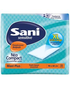 Sani Sensitive Maxi Plus 90cmx60cm, 15τμχ