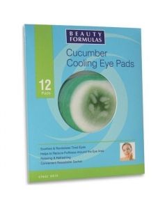 Beauty Formulas Cooling Eyepads Cucumber, 12τμχ