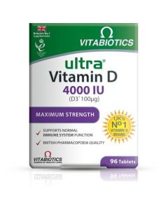 Vitabiotics Ultra Vitamin D3 4000iu, 96tabs