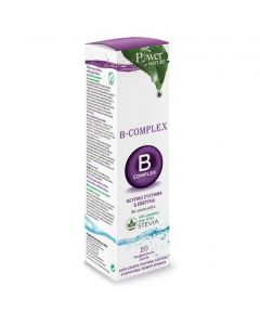 Power of Nature B Complex & Stevia Συμπλήρωμα Διατροφής Συμπλέγματος Βιταμινών B με Στέβια, 20eff.tabs