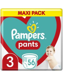 Pampers Pants Maxi Pack No.3 (Midi) 6-11kg Βρεφικές Πάνες Βρακάκι, 56τεμ