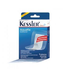 Kessler Clinica Aquafix Αυτοκόλλητες Αδιάβροχες Γάζες 5 cm X 7,2 cm, 5 τμχ