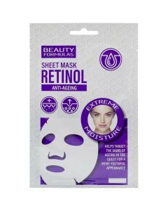 Beauty Formulas Anti-Ageing Sheet Mask-Μάσκα Προσώπου Με Ρετινόλη, 1τμχ