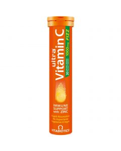 Vitabiotics Ultra Vitamin C FIZZ 1000mg & Zinc με Γεύση Πορτοκάλι, 20 eff.tabs