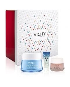 Vichy Promo Pack Aqualia Thermal Rich Rehydrating Day Cream 50ml & Gift Box με Mineral 89 4ml, Masque Peel Eclat 15ml