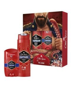 Old Spice Promo Set Captain Deodorant Stick 50ml & Captain Shower Gel and Shampoo 250ml