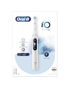 Oral-B iO Series 6 Magnetic Ηλεκτρική Οδοντόβουρτσα Νέας Τεχνολογίας σε Λευκό Χρώμα,1 τμχ