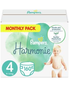 Pampers Monthly Pack Harmonie Πάνες από Βαμβάκι No 4 (9-14kg), 160τεμ