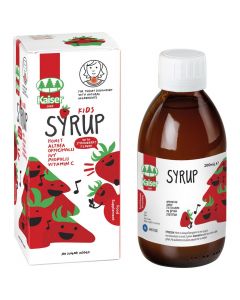 Kaiser Kids Syrup Παιδικό Φυτικό Σιρόπι για τον Πονόλαιμο - Γεύση Φράουλα, 200ml
