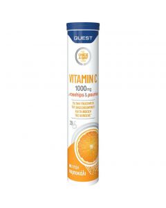 Quest Vitamin C 1000mg with Rosehips & Rutin, 20 eff. tabs