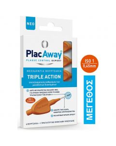 Plac Away Triple Action 0.45mm ISO 1 Πορτοκαλί, 6τμχ