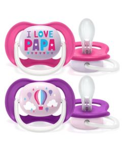 Philips Ultra Air Happy Σιλικόνης Pink 6-18m, 2τμχ