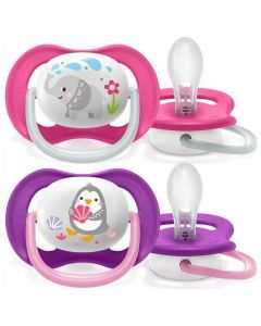 Philips Avent Ultra Air Pacifier Σιλικόνης 6-18m Pink & Purple, 2τμχ