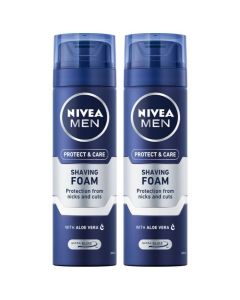 Nivea Men Protect Care Shaving Foam with Aloe Vera, 2τμχ