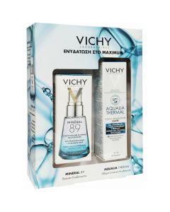 Vichy Aqualia Thermal Legere Rehydrating Mineral 89 Fortifying & Plumping Daily Booster, 30ml & Aqualia Thermal Legere Rehydrating Cream, 30ml