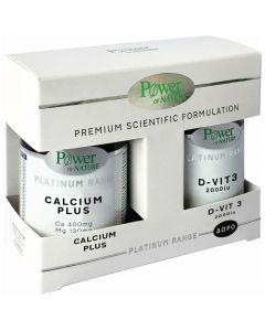 Power Of Nature Premium Scientific Formulation Platinum Range Calcium Plus, 30tabs & ΔΩΡΟ Platinum Range D-Vit 3 2000iu, 20tabs