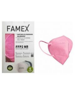Famex Mask Ροζ Ανοιχτό FFP2 NR, 10τμχ