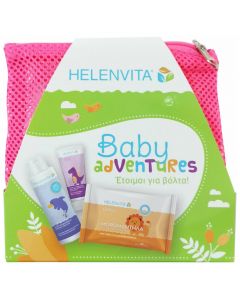 Helenvita Promo Baby Adventures Baby All Over Cleanser, 100ml & Baby Nappy Rash Cream, 20ml & Baby Wipes, 20τμχ