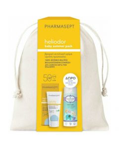 Pharmasept Heliodor Baby Sun Cream SPF50, 50ml & Δώρο Baby Care Mild Bath, 250ml & Backpack