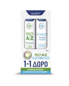 Quest Electrolytes Lemon-Lime Once a Day, 20eff.tabs & Multi A-Z Multivitamin, 20eff.tabs
