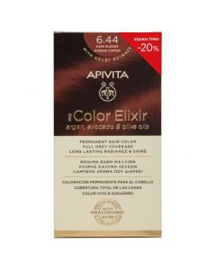 Apivita My Color Elixir Promo Μόνιμη Βαφή Μαλλιών No 6.44 Ξανθό Σκούρο Έντονο Χάλκινο -20%, 1τμχ